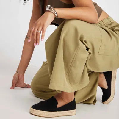 Toms Carolina Platform Espadrille Sneaker In Black