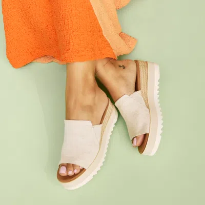 Toms Diana Mule Womens Usnatural Yarn Dye Slip On Wedge Heel Sandals Gal658 In Multi