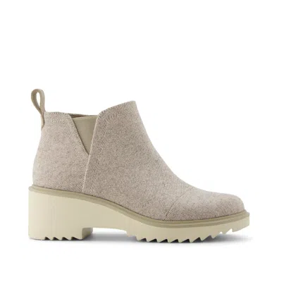 Toms Women's Maude Shimmer Twill Wedge Boot In Brown