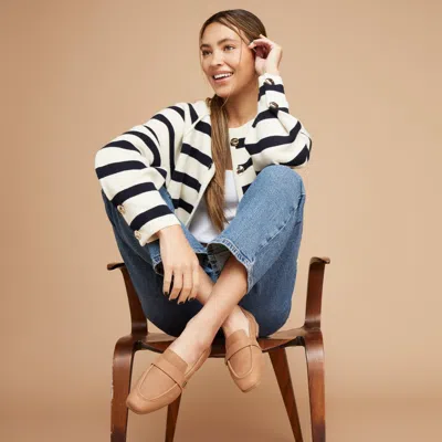 Toms Women's Lynette Leather Loafer Flat In Brown