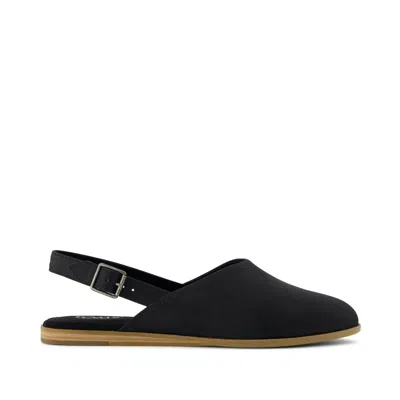 Toms Women's Jade Slingback Flat Leather In Black