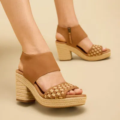 Toms Women's Majorca Rope Platform Sandal Sugar Geo Basketweave In Brown