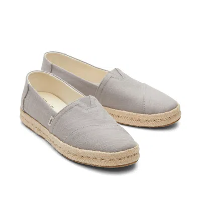 Toms Women's Alpargata Rope 2.0 Espadrille Drizzle Recycled Cotton In Gray