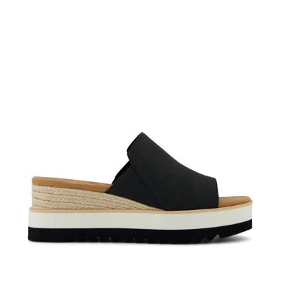 Toms Women's Diana Mule Wedge Sandal Leather In Black