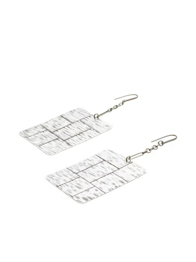 Isabel Marant Blacke Patterned Earrings In Gray