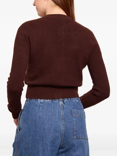 玫瑰金色纽扣开衫