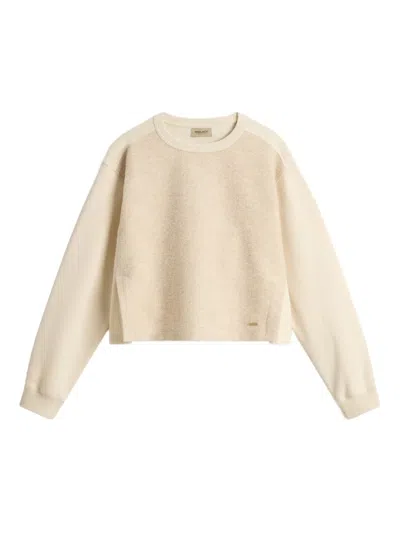 Woolrich Fleece Sweatshirt In Neutral