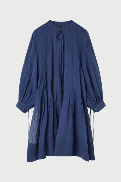 Lee Mathews Iris Mini Dress In Blue