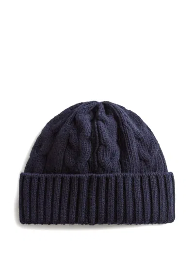 Woolrich Cable-knit Hat In Blue