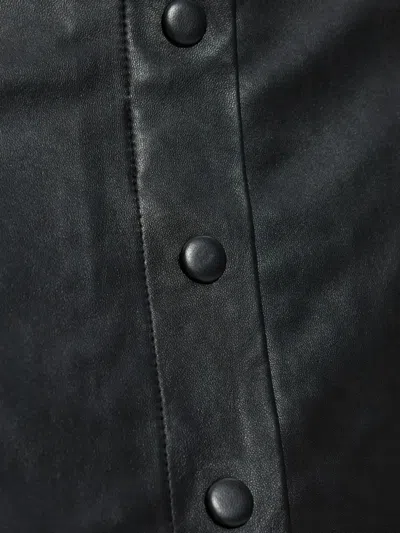 Munthe Locus Leather Skirt In Black
