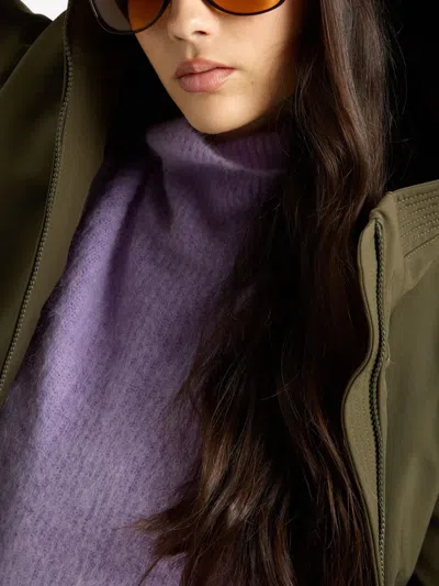 Woolrich Hooded Zip-front Parka In Green