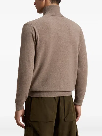 Woolrich Turtleneck Wool Sweater In Brown