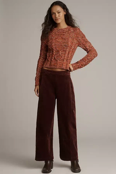 Pilcro The Izzie Relaxed Pull-on Barrel Pants By : Corduroy Edition In Brown