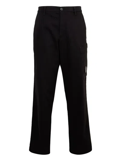 C.p. Company Straight Fit Cargo Pants With Circular Lens Detail In Black