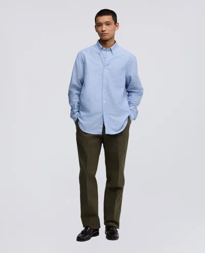 Aspesi Camicia In Cotone Oxford Con Collo Button-down - Azzurro In Blue