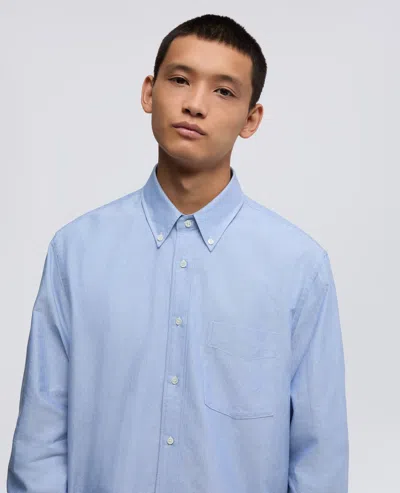 Aspesi Camicia In Cotone Oxford Con Collo Button-down - Azzurro In Blue