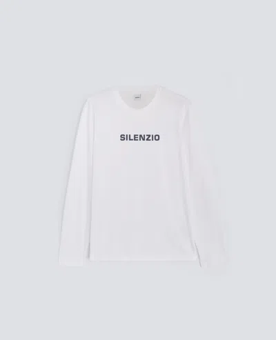 Aspesi T-shirt A Maniche Lunghe Silenzio - Bianco In White