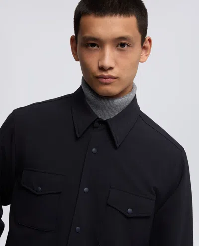 Aspesi Overshirt In Flanella Imbottita - Navy In Blue