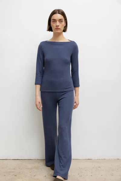 Leset Lauren Wide Leg Pants In Blue