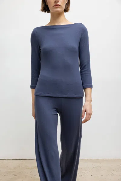 Leset Lauren Wide Leg Pants In Blue