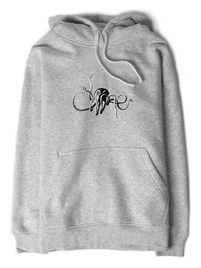 章鱼印花连帽衫