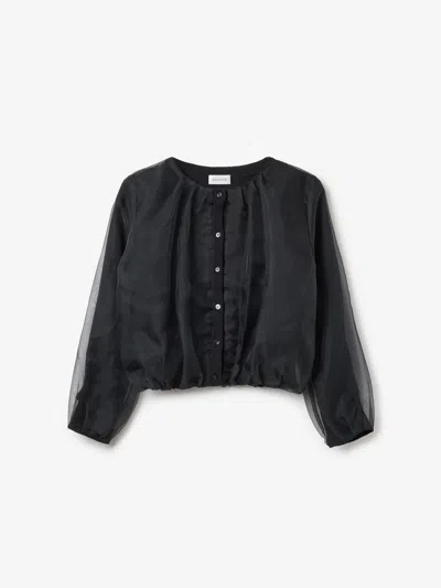 House Of Dagmar Chiffon Cardigan In Black
