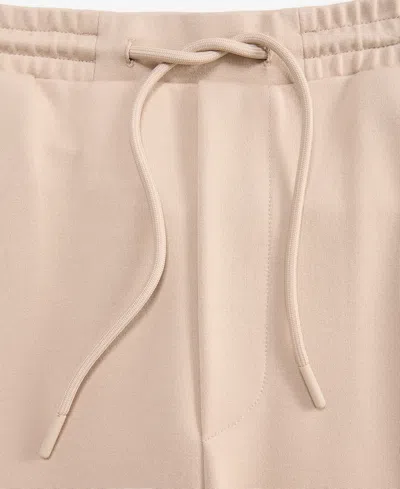 Alfani Men's Alfatech Regular-fit Compact Textured Ponte-knit Pants, Exclusively At Macy's In Neutral
