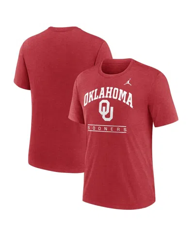 Jordan Men's Crimson Oklahoma Sooners Arch Over Logo Tri-blend T-shirt In Red