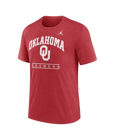 Jordan Men's Crimson Oklahoma Sooners Arch Over Logo Tri-blend T-shirt In Red
