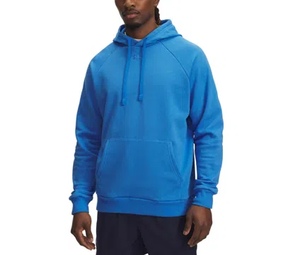 Under Armour Men's Rival Logo Embroidered Fleece Hoodie In Blue