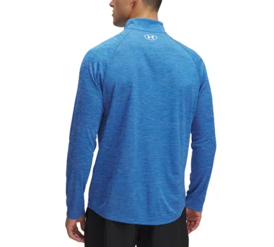 Under Armour Men's Ua Tech Space-dyed 1/2-zip Performance Sweatshirt In Blue