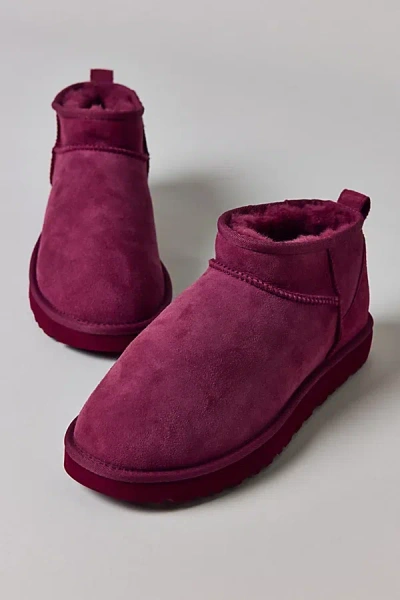 Ugg Classic Ultra Mini Ankle Boots In Purple