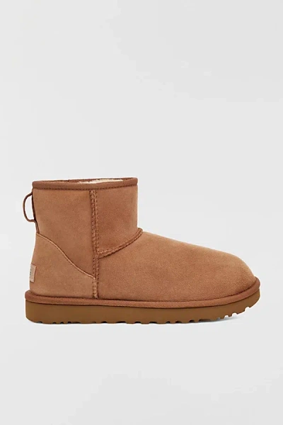 Ugg Mini Classic Ii Beige Pull-on Boots In Suede Woman In Neutral