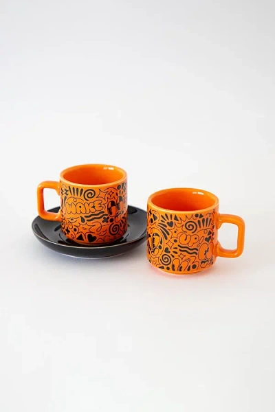 Third Drawer Down X Hattie Stewart Wake Up Espresso Set At Urban Outfitters In Orange