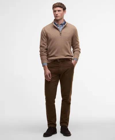 Barbour Men's Kelson Quarter-zip Pullover Sweater In Brown