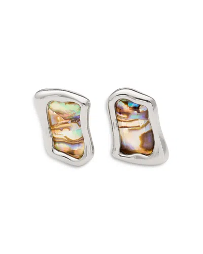 Kate Spade New York Molten Glass Statement Stud Earrings In Silver