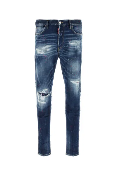 Dsquared2 Dsquared Men Stretch Denim Cool Guy Jeans In Blue