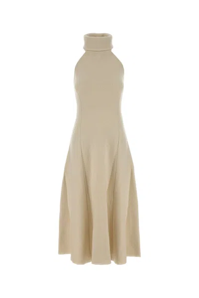 Magda Butrym A-line Halter Neck Sleeveless Knit Dress In Neutral