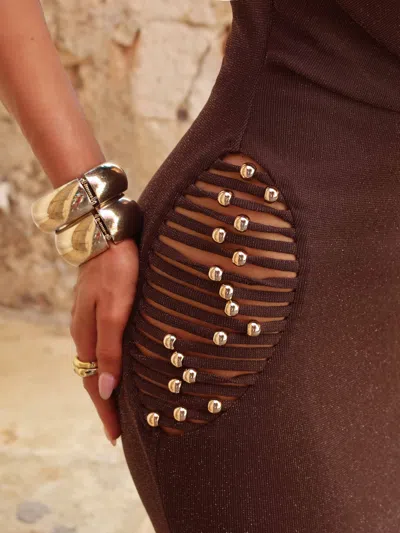 Outcast Camilae Maxi Dress Chocolate