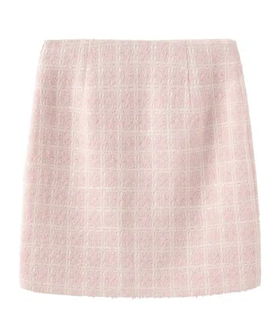 Marissa Chiara Gold Button Skirt In Pink