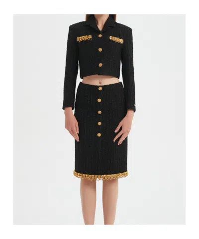 Marissa Chiara Button-down Jacket In Black