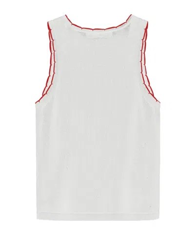 Marissa Chiara Crew Neck Vest In White