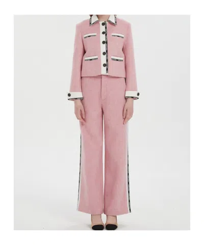 Marissa Chiara Logo Webbing Jacket In Pink