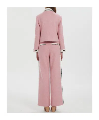 Marissa Chiara Logo Webbing Jacket In Pink