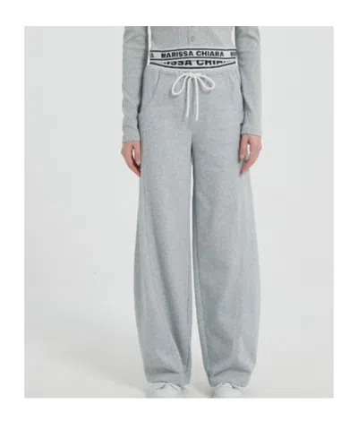 Marissa Chiara Drawstring Sweatpants In Gray