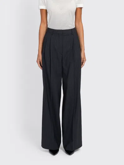 Filippa K Darcey Pinstripe Trousers In Gray