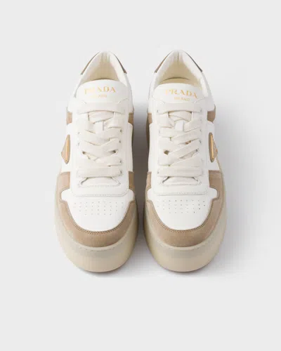 Prada 'downtown Bold' Sneakers In Brown