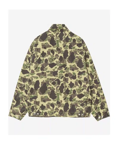 Carhartt Camouflage Patterned Button-down Collar Shirt In Brown