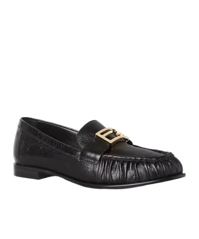 Fendi Nappa Leather Baguette Loafers Fringe Detail In Multi