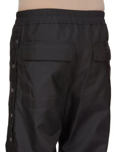 Rick Owens Drkshdw Drawstring Elastic Waist Casual Pants In Black